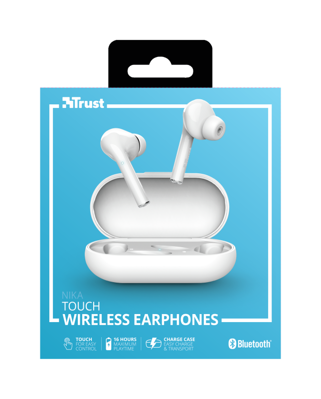 Auriculares Inalámbricos Bluetooth Trust Mobile Nika Touch Blanco